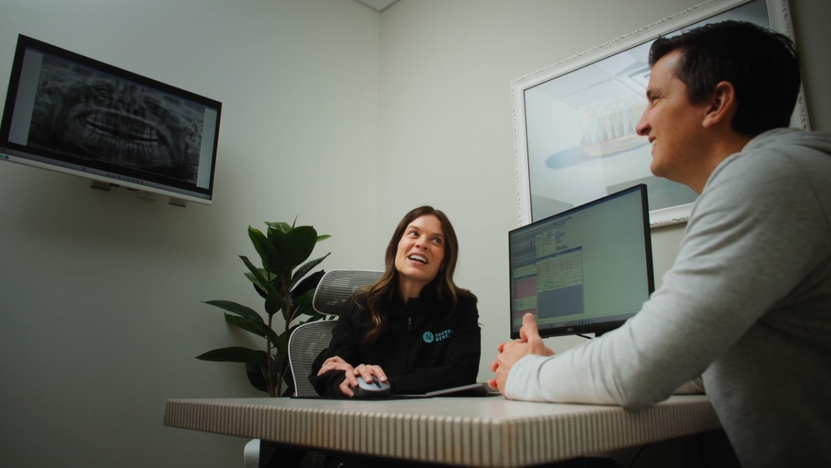 A relaxed patient at Sherry Dental in Grand Rapids